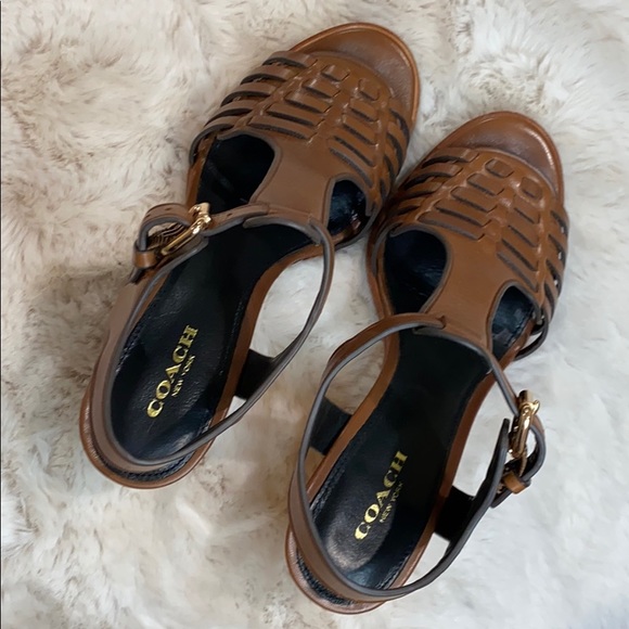 COACH Izzy Mat Calf/Mat Calf Slingback Heels - Picture 5 of 8